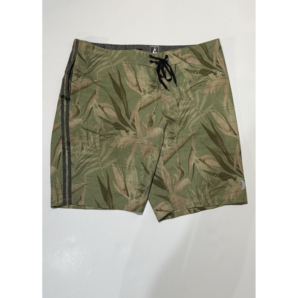Hurley Phantom JJF Maps Boardshorts – Size 36 – Green –John John Florence Swim